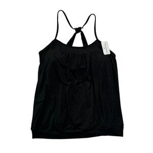 Diana Secret Tank Top Women's Black Padded Bra Summer Athletic Comfort Top